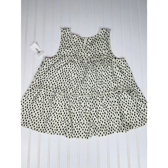 Style & Co Tunic Sleeveless Polka Dot Top Natural White Size XS NWT - Picture 6 of 7